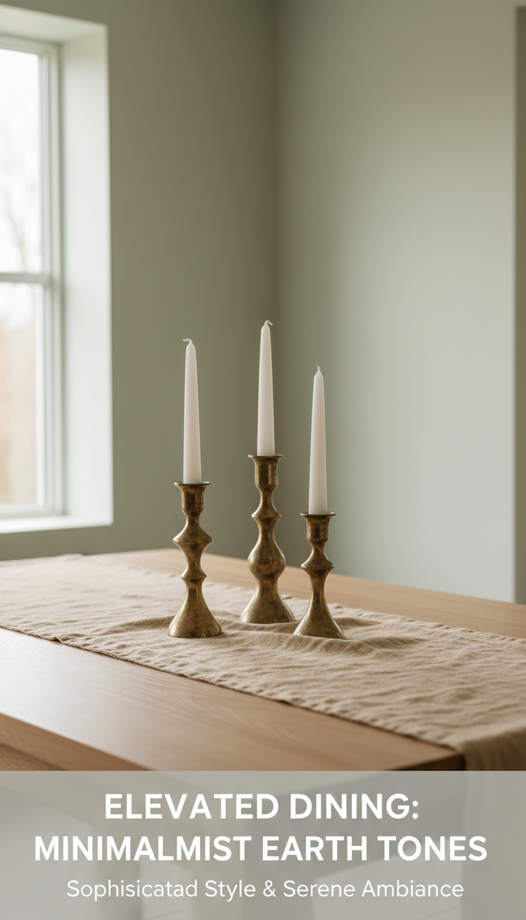 Aged Brass Taper Candle Holders