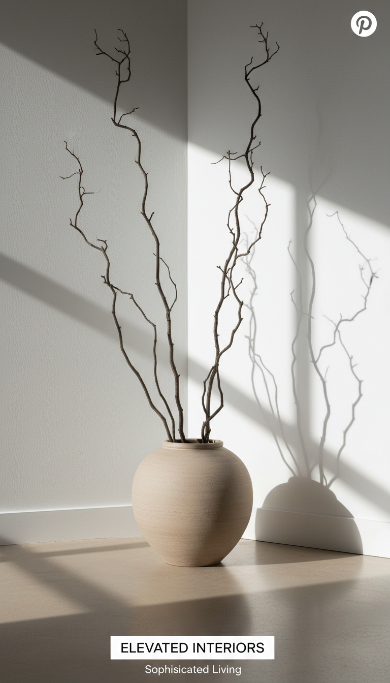 Branch Arrangement in Ceramic Vase