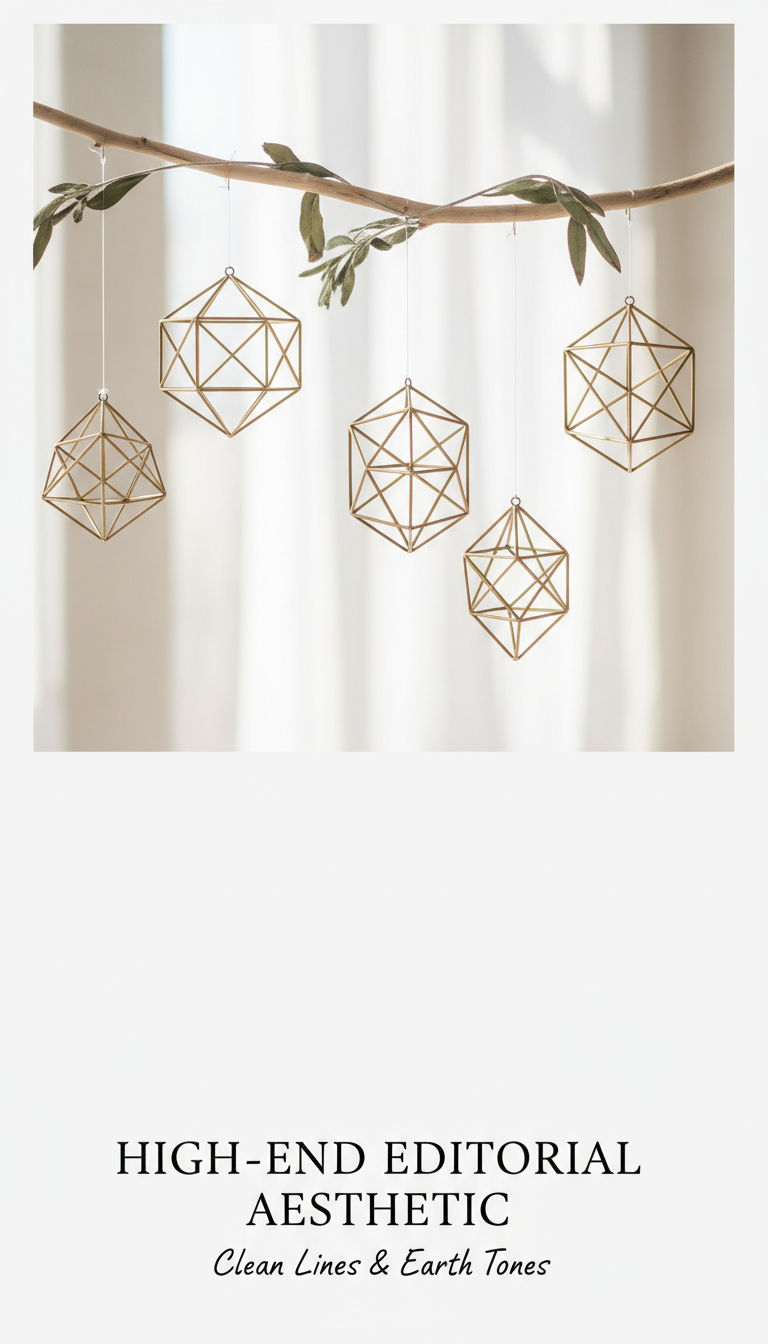 Geometric Brass Himmeli Ornaments