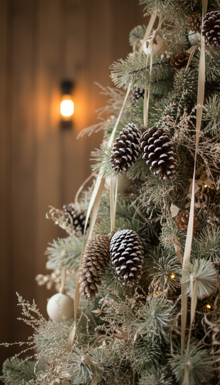 Snow-Dusted Pinecones