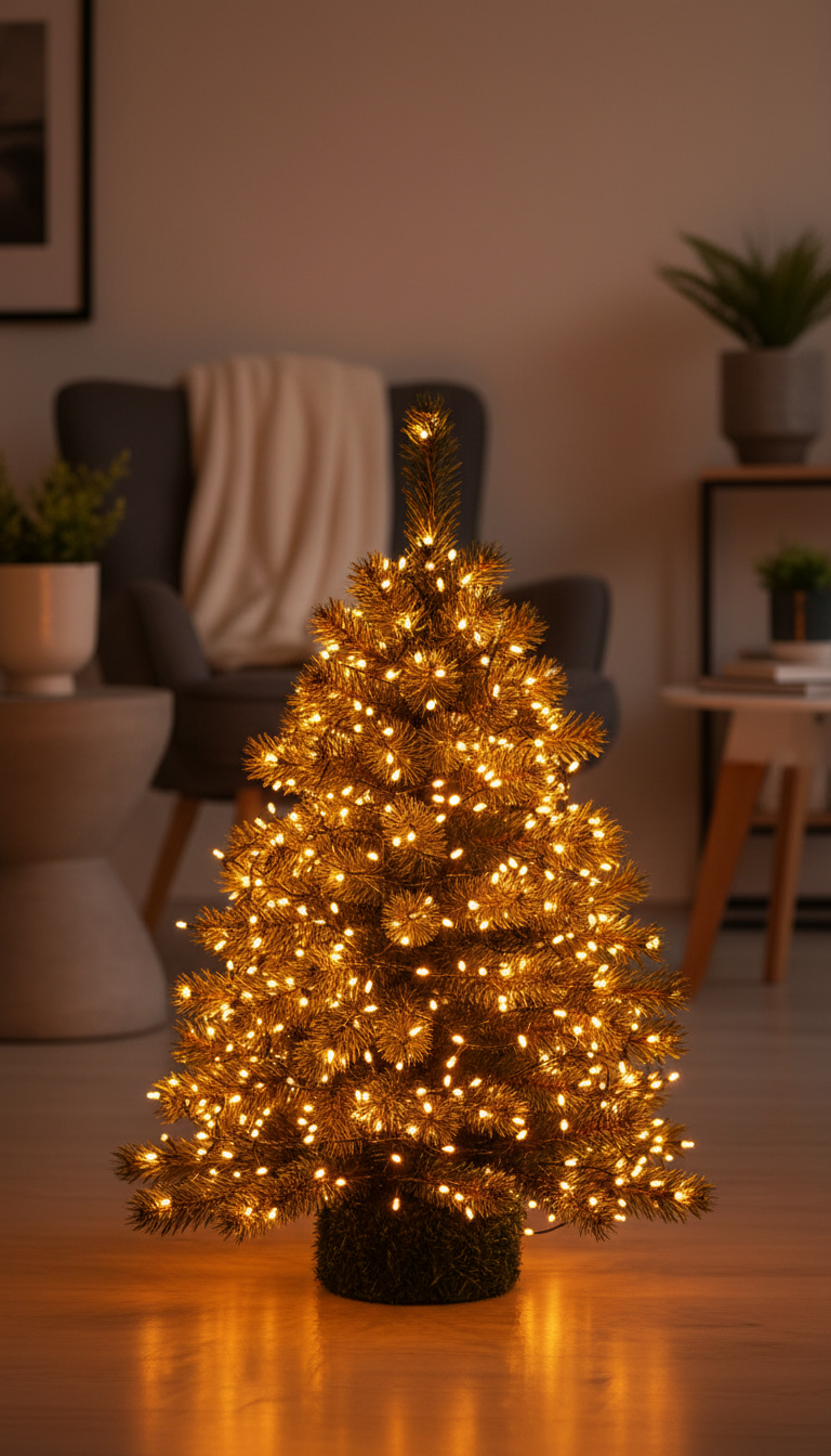 The 'Naked' Tree with Lights