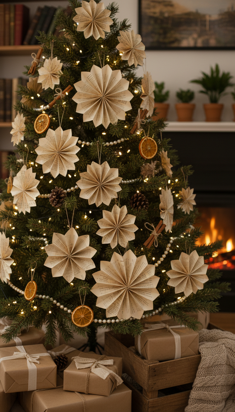 Vintage Book Page Rosettes